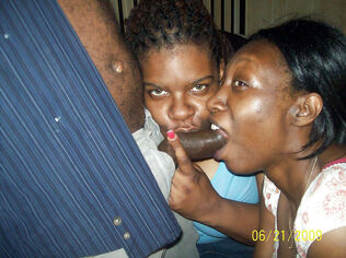 2 ebony hoes gargle a ginormous