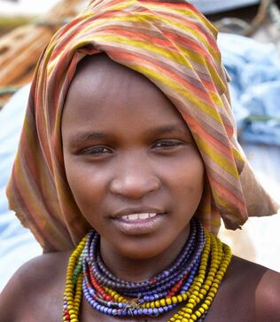 Albino african tribe girls-adult